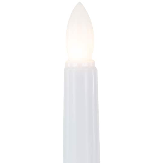 Single Light Window Candles with Remote and Timer - 10" - White - Set of 6